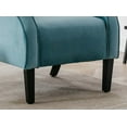 thumbnail image 6 of Living Room Accent Chair, Wingback Single Sofa Lounge Chair with Button Tufted Back and Rolled Arms, Upholstered Armchair Club Chair for Bedroom Office Apartment, Blue, 6 of 6