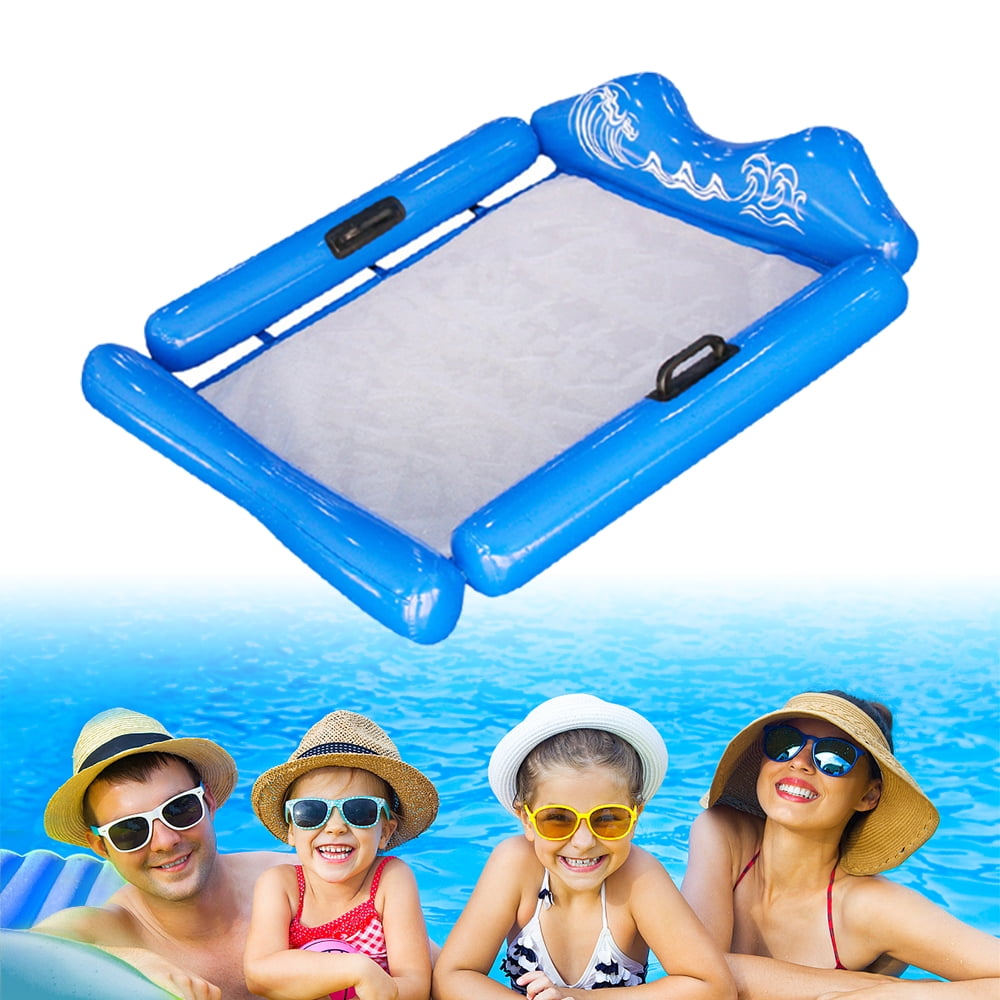 Aptoco 40" Inflatable Floating Bed Pool Hammock Foldable Portable Water Float Bed for Adult
