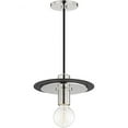 thumbnail image 2 of Mitzi H137701L-PN/WH Milo - 1 Light Pendant 10" Tall Polished Nickel/White, 2 of 7