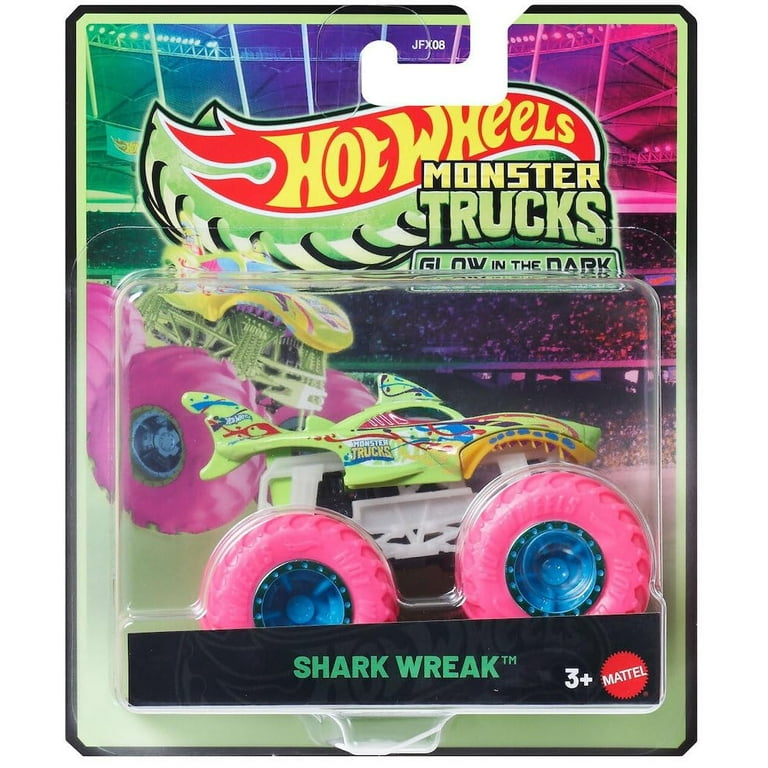 Hot Wheels Monster Trucks Glow in The Dark Collection, 5-Pack Set
