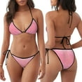 thumbnail image 3 of Fotbe Sparkly Glitter Traje de Baño para Mujer de Dos Piezas – Bikini Sexy de Tirantes Tipo Halter con Diseño Triangular, 3 of 6
