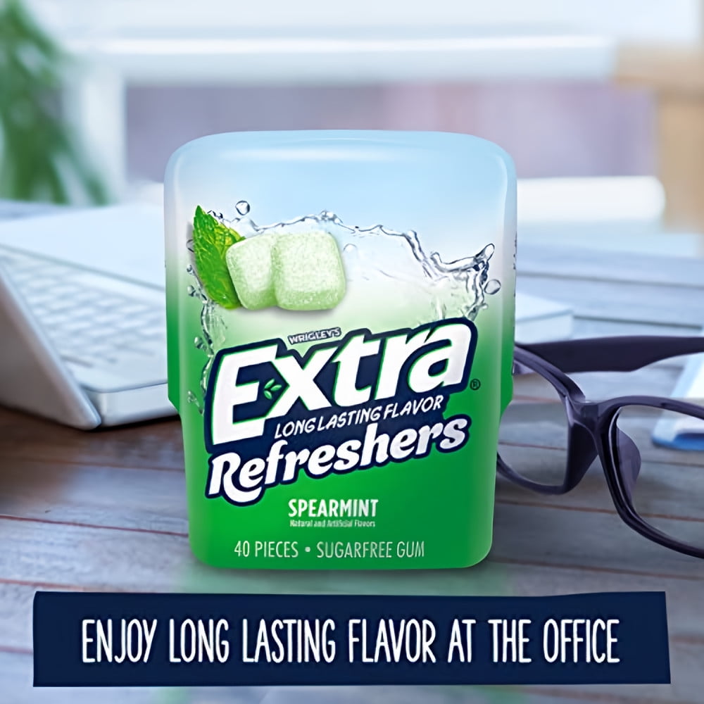 Extra Refreshers Spearmint Chewing Gum, 40 Ct