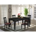 thumbnail image 5 of East West Furniture  5 Piece Kitchen Table Set- a Dining Table and Linen Fabric Upholstered Chairs, Black(Seat Type Options) WEAN5-BLK-LC, 5 of 5