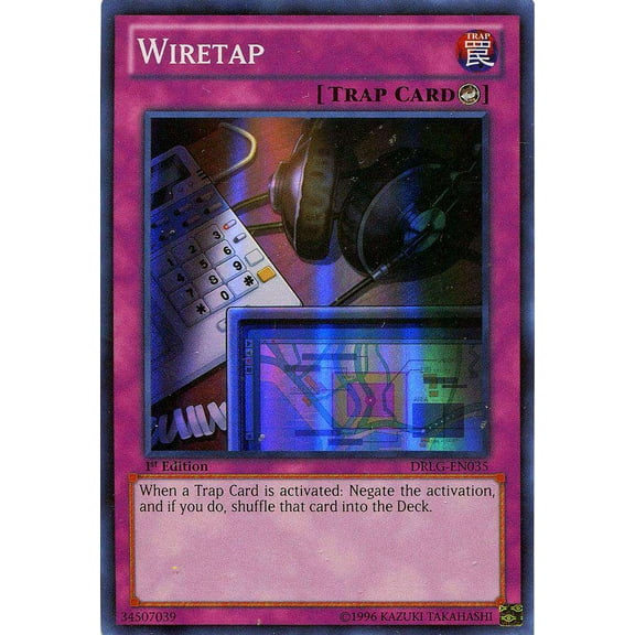 Yu-Gi-Oh Dragons of Legend Single Card Super Rare Wiretap DRLG-EN035