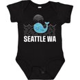 thumbnail image 3 of Inktastic Seattle Washington Cute Whale Travel Boys or Girls Baby Bodysuit, 3 of 5