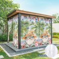 thumbnail image 2 of Outdoor Curtains for Patio Waterproof, Tropical Coastal Grommet Gazebo Curtains for Porch, Pergola,Backyard,Outside, 2 Privacy Panels 54 x 84 Inch, Vintage Dwarf Shell Starfish Butterfly Palm Tree, 2 of 9