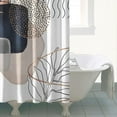 thumbnail image 4 of Blue Boho Abstract and Plant Pattern Shower Curtain 72"x72" ,Bathroom Decorative Shower Curtains Set with 12 Hooks,Modern Waterproof Washable Shower Curtain, 4 of 6