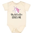thumbnail image 3 of Inktastic My Godmother Loves Me Unicorn Girls Baby Bodysuit, 3 of 5