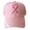 Pink, variant on Breast Cancer Awareness "Pink Ribbon" Baseball Hat - Pink w/White Trim