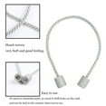 thumbnail image 2 of BEL AVENIR Magnetic Curtain Clip 4 Pieces SilverBraided Buckle Rope, 2 of 8