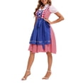 thumbnail image 4 of LEKODE oktoberfest outfits women dirndl dress Bavarian Dress tracht dress Oktoberfest Waitress Party Dress Bavarian Carnival Outfit Blue L, 4 of 5