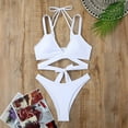 thumbnail image 5 of Babysbule Women's Bikini Sets Swimsuit Summer Ladies Solid Swimwear Two-piece Slim Bikini Straped Bathing Suit, 5 of 7