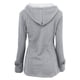 thumbnail image 4 of Puntoco, chaqueta para mujer, cárdigan con botones de cuerno sólido, abrigo acolchado con capucha, chaqueta de manga larga, abrigo, tops, liquidación de Navidad Puntoco Puntoco-3708, 4 of 7