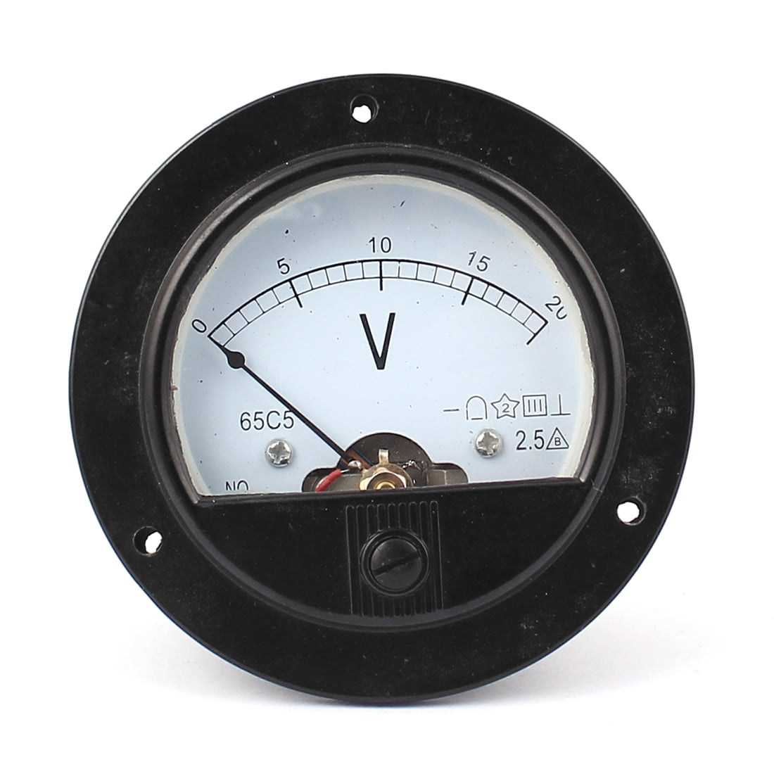 Unique Bargains DC 020V Round Analogue Panel Meter Volt Voltage Gauge