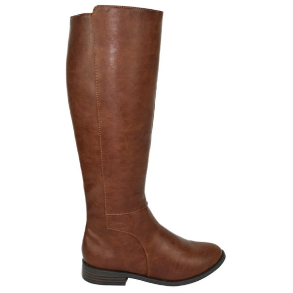 Kauri Tan Brown City Classified Women Flat Basic Riding Boots Side Zipper Knee High 7