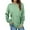 Mint Green, variant on OKBOP Trendy Tops for Women 2023-2023 Fall Solid Casual Lightweight Pullover Crewneck Long Sleeve Tunic Tops