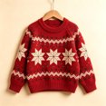 thumbnail image 6 of Ruiwill Christmas Girls Sweater Snowflake Print Crew Neck Long Sleeve Knit Pullover Xmas Top, 6 of 6