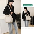 thumbnail image 6 of Lightweight 3 Compartments Crossbody Bag for Women Triple Zip Top Handle Satchel Multi-pocket Nylon Travel Bag, 6 of 6