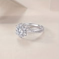 thumbnail image 6 of 1 Carat Moissanite Diamond Wedding Band 925 Sterling Silver Infinity Promise Moissanite Engagement Ring Bridal Sets For Women, 6 of 10