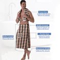 thumbnail image 3 of Colevkie Men's 2 Pieces Wearable Bath Towel Set Bath Skirt & Towel Soft Quick Drying Absorbent Beach Towel Bathroom Towel Spa Hotel Sauna Portable Printed Retro Style Pattern, 3 of 7