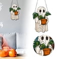 thumbnail image 7 of TaTaai 4Pcs Cute Ghost Plant Decoration, Ghost and Monstera Acrylic Suncatcher, Halloween Ghost Window Hangings, Plant Lovers Gift, Gift for Home, 7 of 7