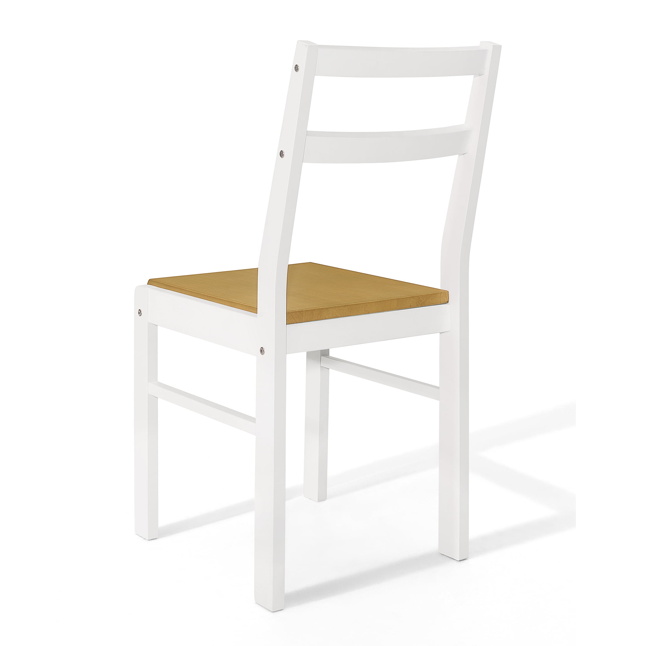 Castle Place Minimalist Two Tone 5-Piece Wood Dining Table Set, White
