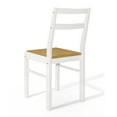 thumbnail image 6 of Castle Place Minimalist Two Tone 5-Piece Wood Dining Table Set, White, 6 of 6