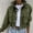 *Army Green, variant on ClodeEU Women Mock Neck Motorcycle Jacket for Women, Long Sleeve Zip Up Short Cropped Jacket with Pockets Army Green,Womens Plus M