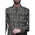 thumbnail image 2 of BESTMAN Chemise en Coton pour Hommes à Manches Longues Imprimée à Col Écarté Chemise Décontractée Mince, 2 of 5