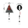 thumbnail image 3 of WIRESTER Set 2pcs Design Acrylic Key Card Holder Belt Clip Reel Id Badge Retractable - Australorp Plymouth Rock Chickens, 3 of 6