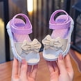 thumbnail image 6 of Viluyesy Girls' Soft-Sole Sandals with Bow Detail Non-Slip Comfortable Summer Outdoor Casual Shoes for Kids Purple Size 9.5, 6 of 6