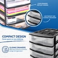 thumbnail image 4 of Gracious Living 4-Drawer Desktop/Countertop Storage Organizer Drawer, Black, 4 of 12