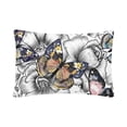thumbnail image 3 of MKHERT Flowers And Butterflies Pillowcase Pillow Protector Cushion Cover 20x30 inch,Set of 2, 3 of 3