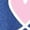 HEATHER ROYAL BLUE, variant on Instant Message - Paw Print Heart - Women's Short Sleeve Graphic T-Shirt