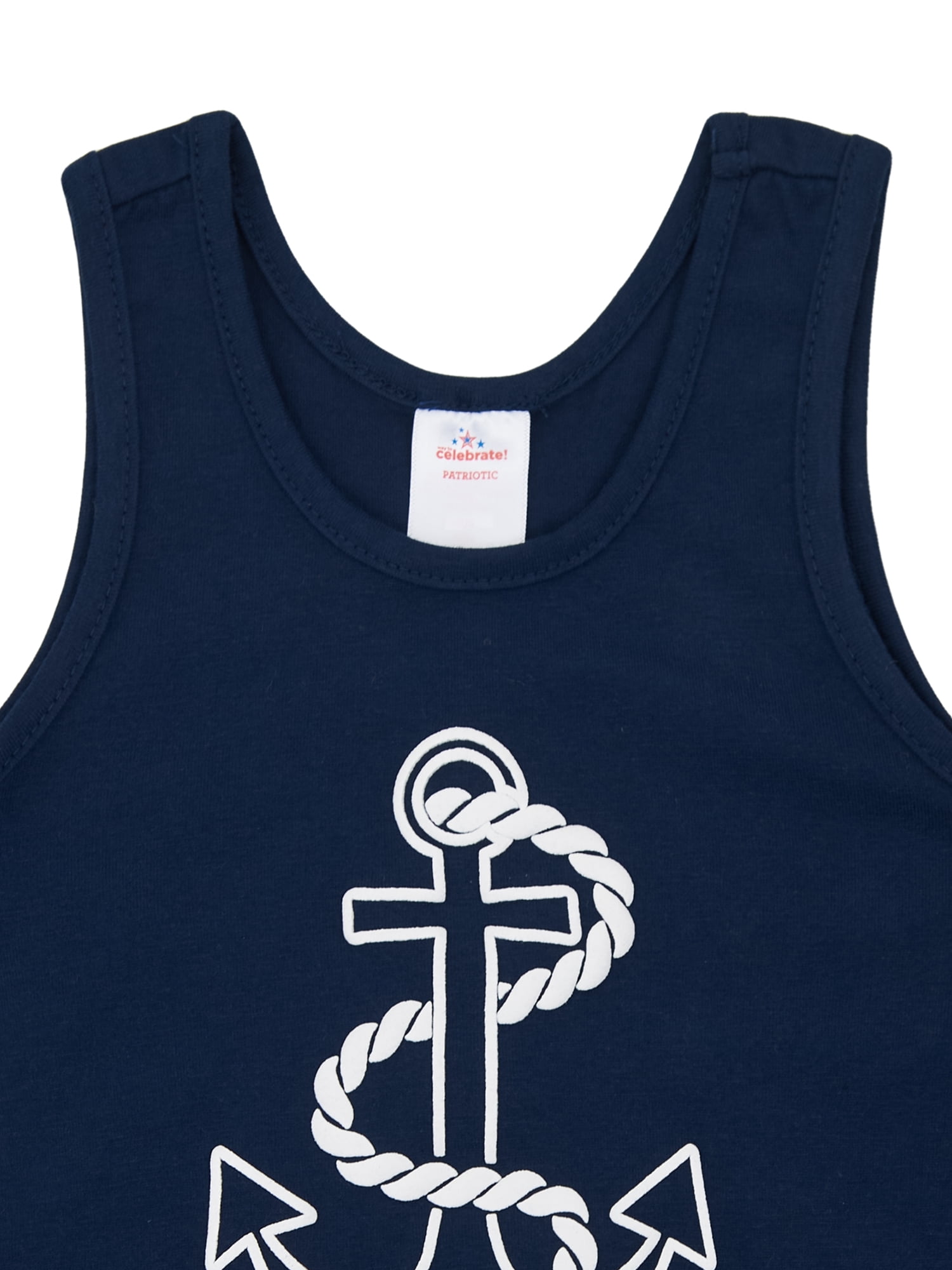 Way To Celebrate Toddler Boy Americana Tank and Short Set, 2 Pieces, Sizes 12M-5T