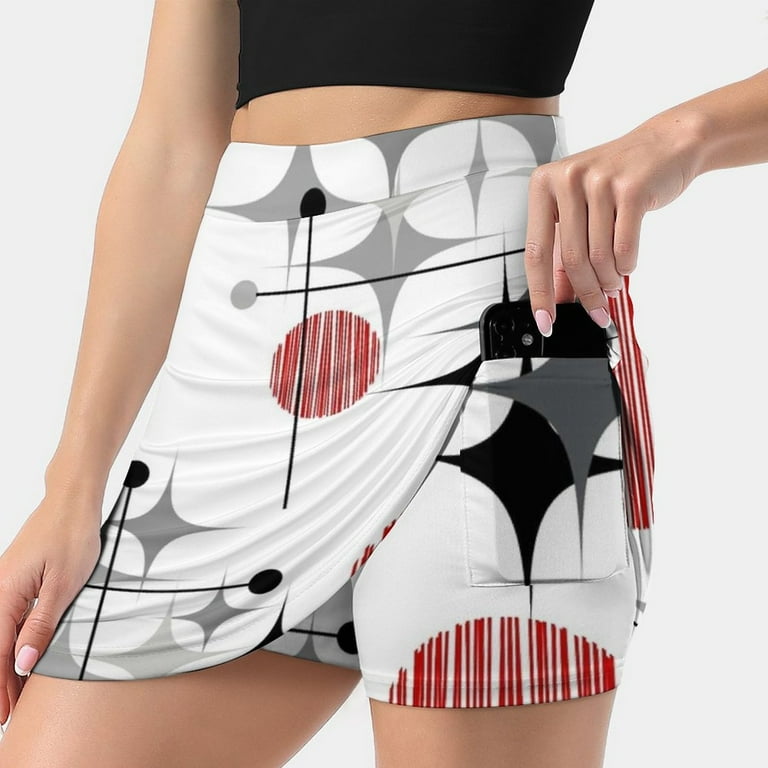 Era Starbursts And Globes 2 Women s skirt Sport Skort Skirt With Pocket Fashion Korean Style Skirt 4Xl Skirts 1950S 1960S 50S Walmart