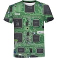thumbnail image 1 of "Playeras Hombre Camiseta con Estampado 3D De Chip Electrónico, Camiseta Unisex De Moda Informal De Manga Corta De Gran Tamaño, Ropa De Calle Harajuku, Camisetas Geniales De Hip Hop" Xishao ropa, 1 of 2
