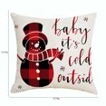 thumbnail image 3 of Herrnalise Christmas Red series Throw Pillow Covers 18 x 18 Inches - Xmas Cushion Cover Case Decorations Winter Holiday Party Pillow Customized Zipper Pillowcase Decor for Sofa,Bed,Couch,Car, 3 of 9