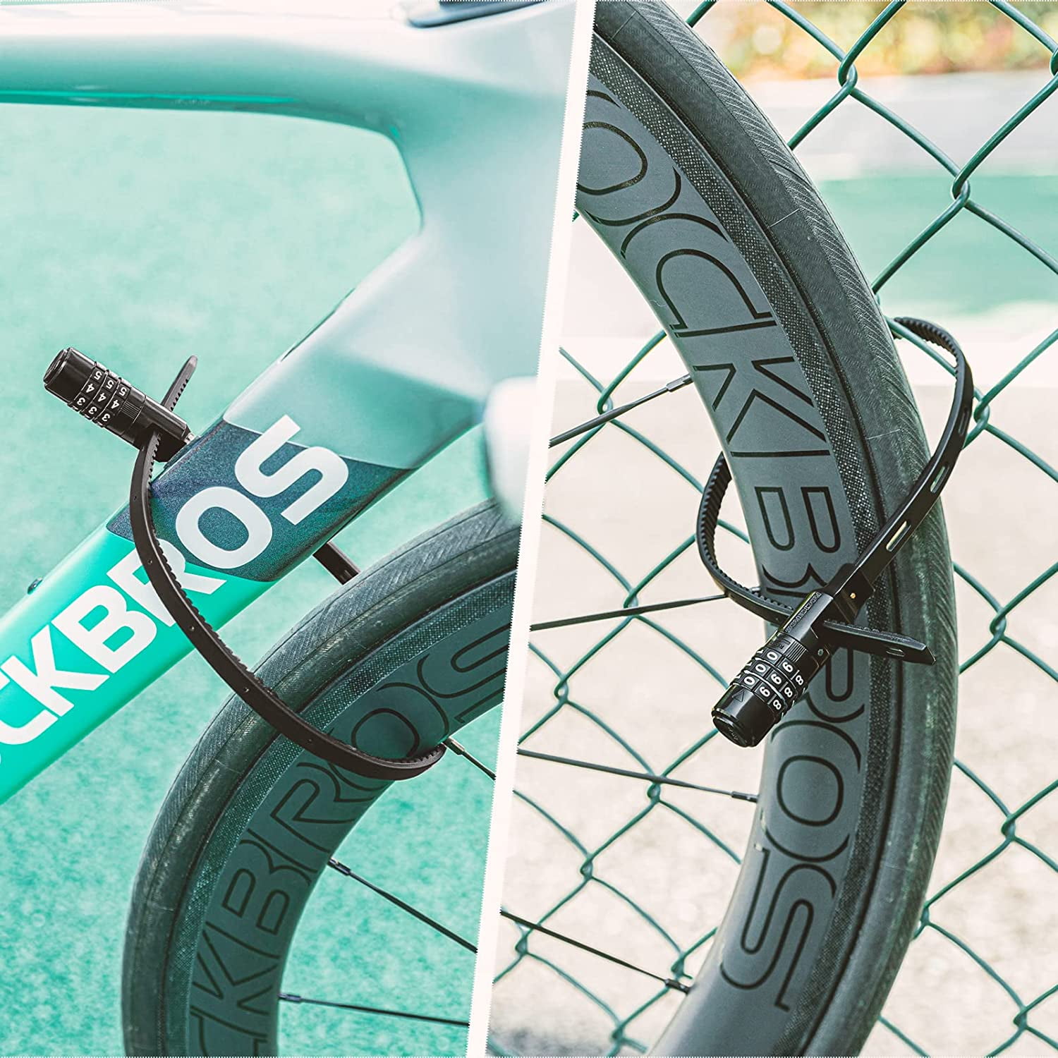 Steel Core Security Zip Tie Lock Multi-Use, 3-Digit Combination Resettable Cable Lock for Bike Helmet, Stroller, Refrigerator, Liquor Cabinet, & Outdoor Gear - Weather-Resistant