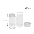 thumbnail image 2 of Transparent Glass Bottles With Silver Aluminum Cover 20ml Breakable Glass Bottle Prop Gift Jars Crafts 6pcs-30x50x21mm, 2 of 5