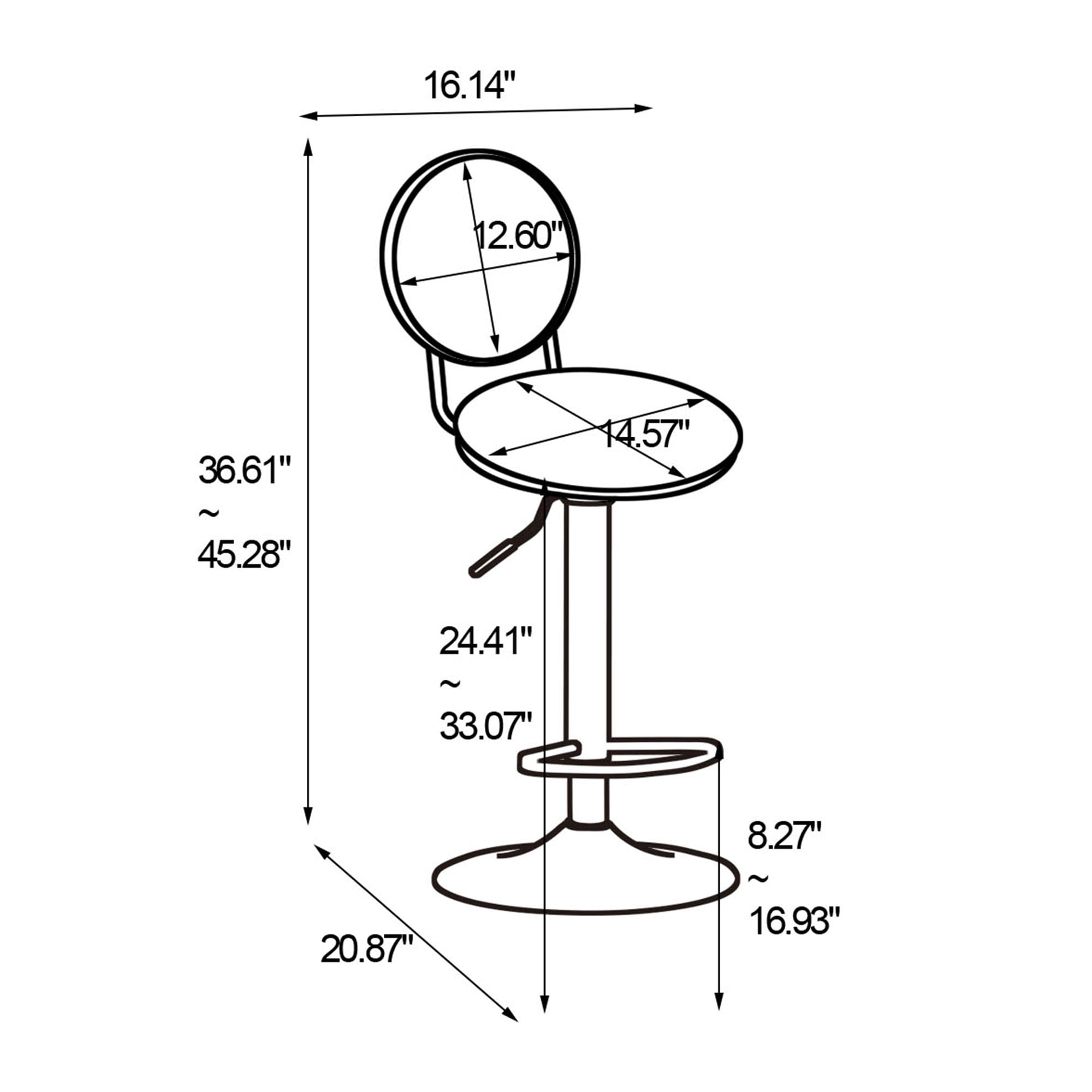 Kadyn 2pcs Adjustable Counter Height Swivel Barstools with Back and Footrest for Bar, Beige Kadyn 2pcs Adjustable Counter Height Swivel Barstools with Back and Footrest for Bar, Beige