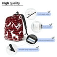 thumbnail image 5 of Balery Christmas Buffalo Plaid Vintage Canvas Backpack for Men and Women - Large Capacity, Durable Travel Laptop Bag for School, Work, Hiking, and Outdoor Activities, 5 of 7