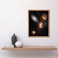 thumbnail image 2 of Hubble Space Telescope Image Galactic Wreckage In Stephan's Quintet Clash Of Galaxies Stellar Observations In The Hickson Compact Group 92 Art Print Framed Poster Wall Decor 12x16 inch, 2 of 5