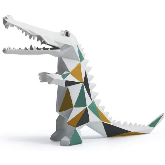 ShenMo Crocodile Decoration Animal Statue Figurine Arts Resin Sculp