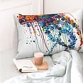thumbnail image 4 of Fotbe Colorful Floral Jellyfish Funda de Almohada Decorativa Estilo Occidental, Lujo en Algodón, Fundas para Almohadas King, Cojín Estampado para Decoración del Hogar-20"x30", 4 of 6