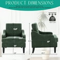 thumbnail image 7 of Modern Accent Chair for Bedroom Upholstered Reading Chair with Side Pockets Comfy Living Room Chairs Living Room Armchair for Office, Apartment (Green Chenille), 7 of 7