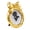 Golden round, variant on Resin Christmas Picture Frame with Built-In Easels Stand and 3D Bowknot for Tabletop & Wall Decoration Display