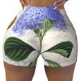 thumbnail image 2 of Haiem Vintage Flower No Front Seam Biker Shorts for Women Yoga Workout Gym Bike Shorts with Tummy Control Moisture-Wicking-Large, 2 of 9