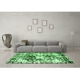 thumbnail image 3 of Ahgly Company Indoor Rectangle Abstract Emerald Green Modern Area Rugs, 2' x 5', 3 of 4