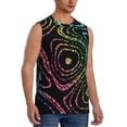 thumbnail image 2 of Fotbe Rainbow Glitter Men's Camiseta sin Mangas Estampada para Hombres, Playera Casual para Gimnasio, Entrenamiento, Playa-3X-Large, 2 of 7